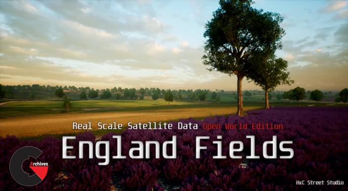 Unreal Engine - Landscape: England Fields - Real Scale Satellite Data