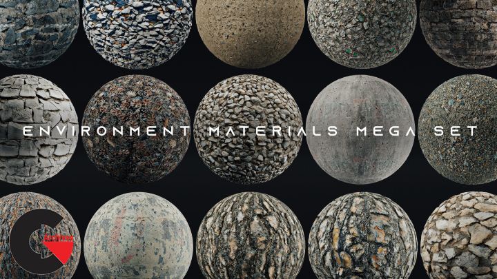 Environment PBR Materials Mega set vol 01