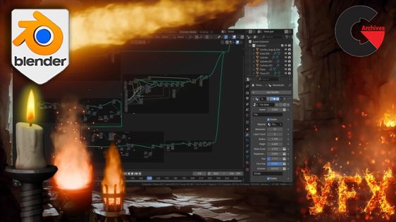 Blender Geometry Node Fire Animation