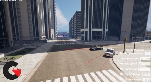 Unreal Engine - Intelligent Traffic System