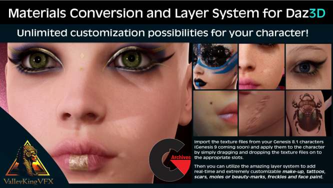 Unreal Engine - Materials Conversion and Layer System for Daz3D Imports