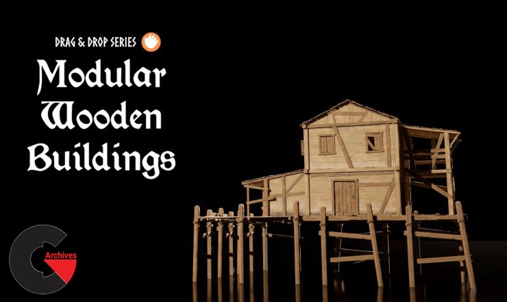 Unreal Engine - Modular Wooden Buildings (Modular House Houses Modular Building)
