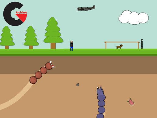 Asset Store – 2D Side Scrolling - Giant Monster Worm Survival KIT