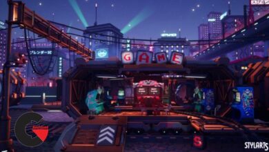 Unreal Engine – Stylized Cyberpunk Arcade Environment ( Cyberpunk , Stylized , Stylised )