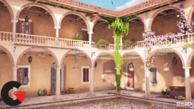Unreal Engine – Stylized Mediterranean Courtyard ( Stylized , Courtyard , Stylised )