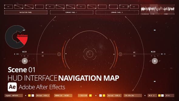 VideoHive – HUD Interface Navigation Map 01 Ae 52945780