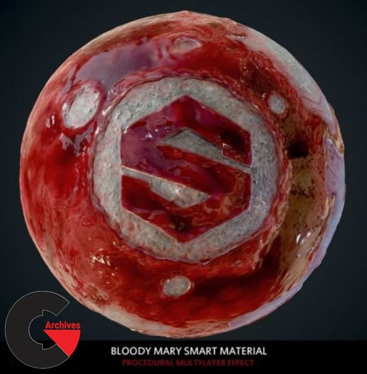 Artstation – Bloody_Mary_smart meterial with multylayered effect