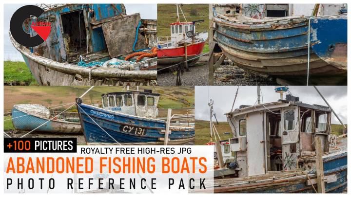 Artstation – 100+ Abandoned Fishing Boats – Photopack