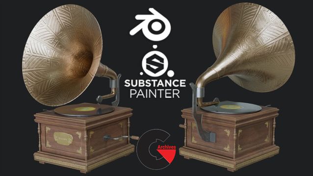 Creating a Gramophone in Blender and Substance Painter