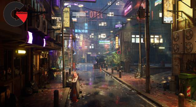 Unreal Engine – Rainy Neon Streets