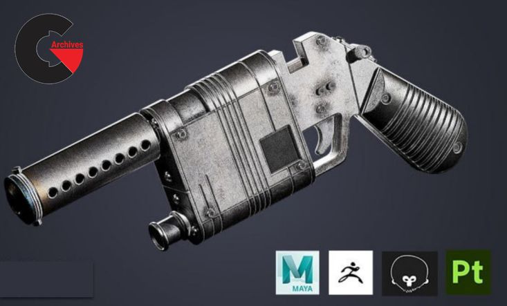 Weapon modeling for games Using Maya and Zbrush