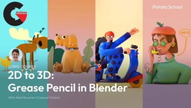 Patata School – 2D to 3D: Grease Pencil in Blender