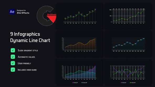 VideoHive – Line Chart Infographics 54327650