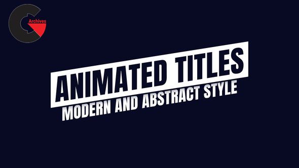 VideoHive – Animated Titles 54527703