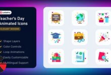 VideoHive – Teacher's Day Animated Icons 54123141