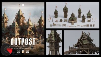 Blender Market – Outpost - Medieval Military Buildings 3D Kitbash Pack