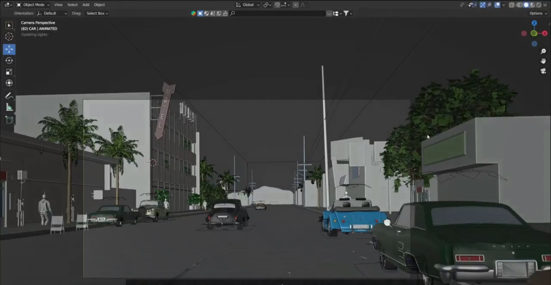 Blender Mastery – 1950s City & Car Animation Workshop