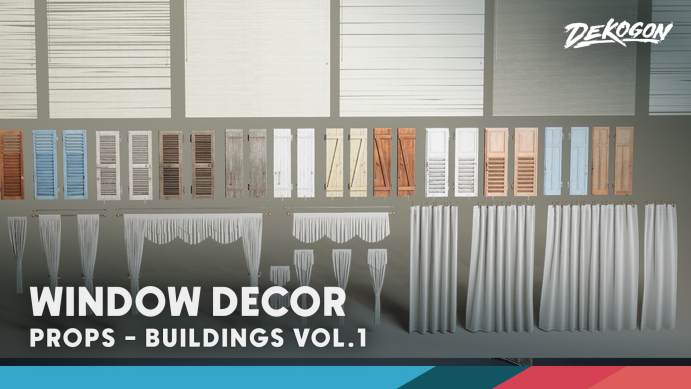 Unreal Engine – Buildings VOL.1 - Window Decor (Nanite and Low Poly)