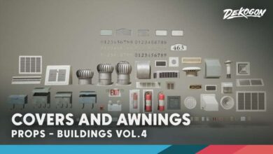 Unreal Engine – Buildings VOL.4 - Covers and Awnings (Nanite and Low Poly)