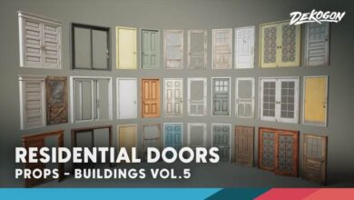 Unreal Engine – Buildings VOL.5 - Doors (Nanite and Low Poly)