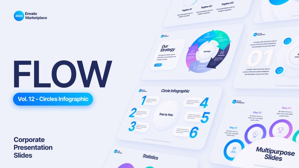 VideoHive – Flow - Circles Infographic Scenes Pack 55107915